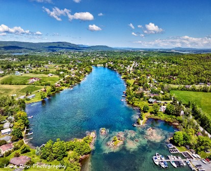 Aerial view of property